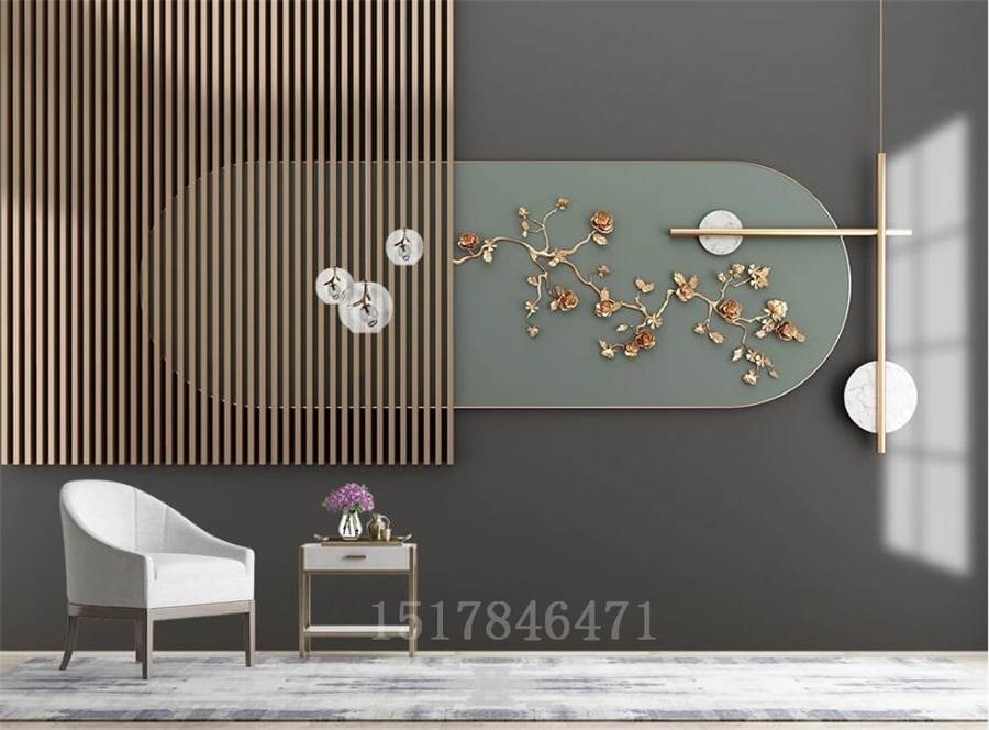 3D Wallpaper Wood Slat Impression
